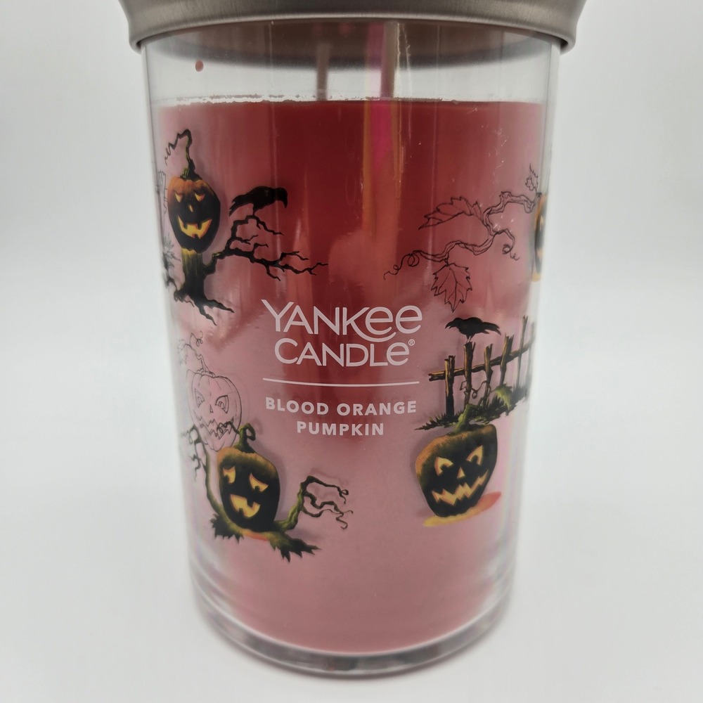 New Yankee Candle Blood Orange Pumpkin 20oz Jack-O-Lantern Halloween Spooky Goth - Picture 5 of 8
